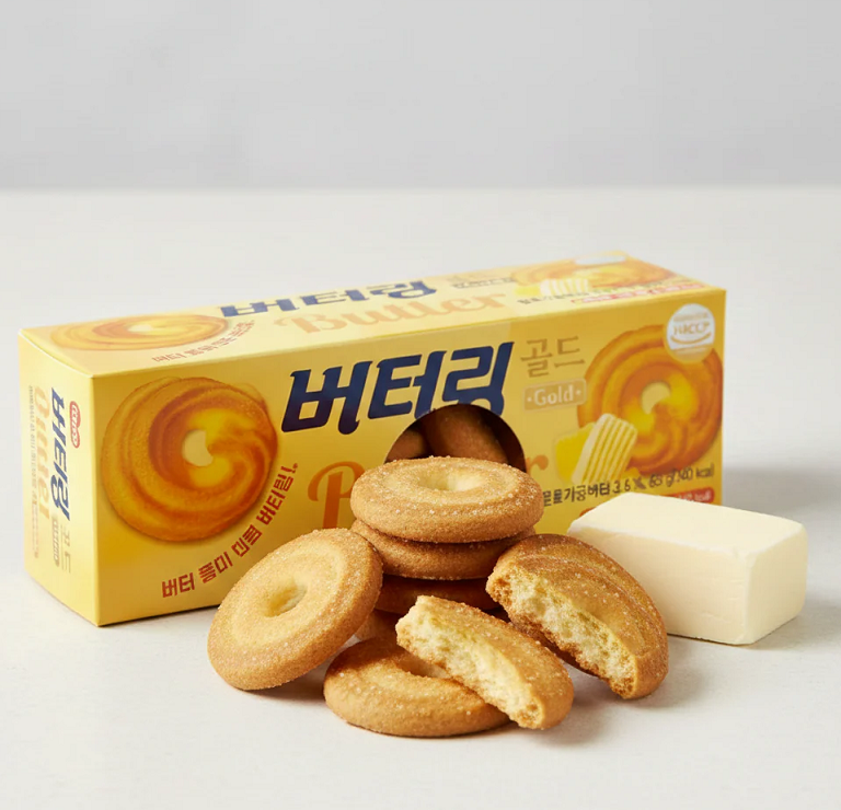 [Haitai] Butter Ring Gold Cookies 65g (해태 버터링 골드)