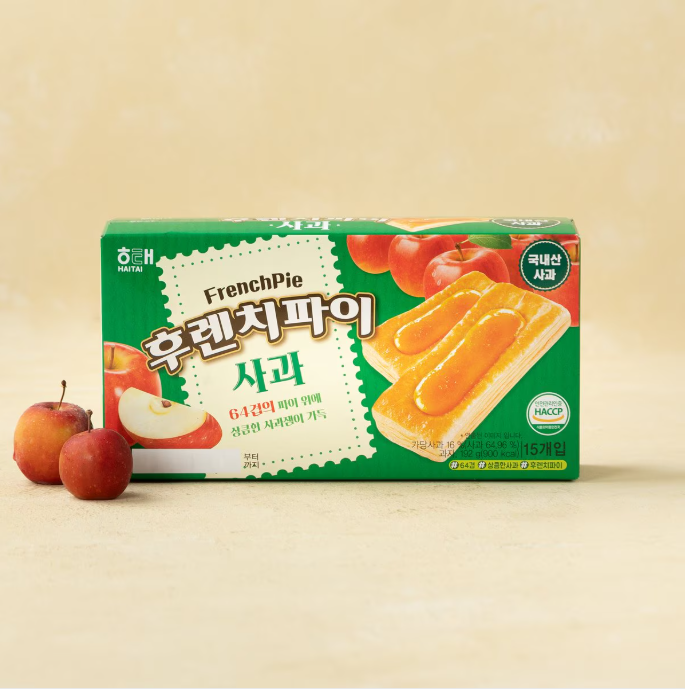 [Haitai] French Pie 156g  해태 후렌치파이 (사과 / 딸기 / 애플망고)