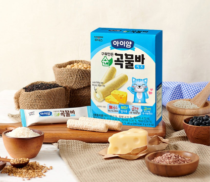 [Ildong Foodis] Baby Roasted Grain Bar Grain Bars 40g 일동 순 곡물바 (치즈 / 바나나 / 당근)