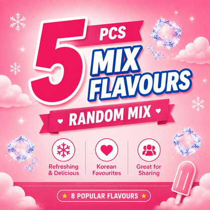 Korean Ice Pop  – 8 Popular Flavors Ice Bar  아이스바 빠삐코 폴라포 쭈쭈바 탱크보이 뽕따