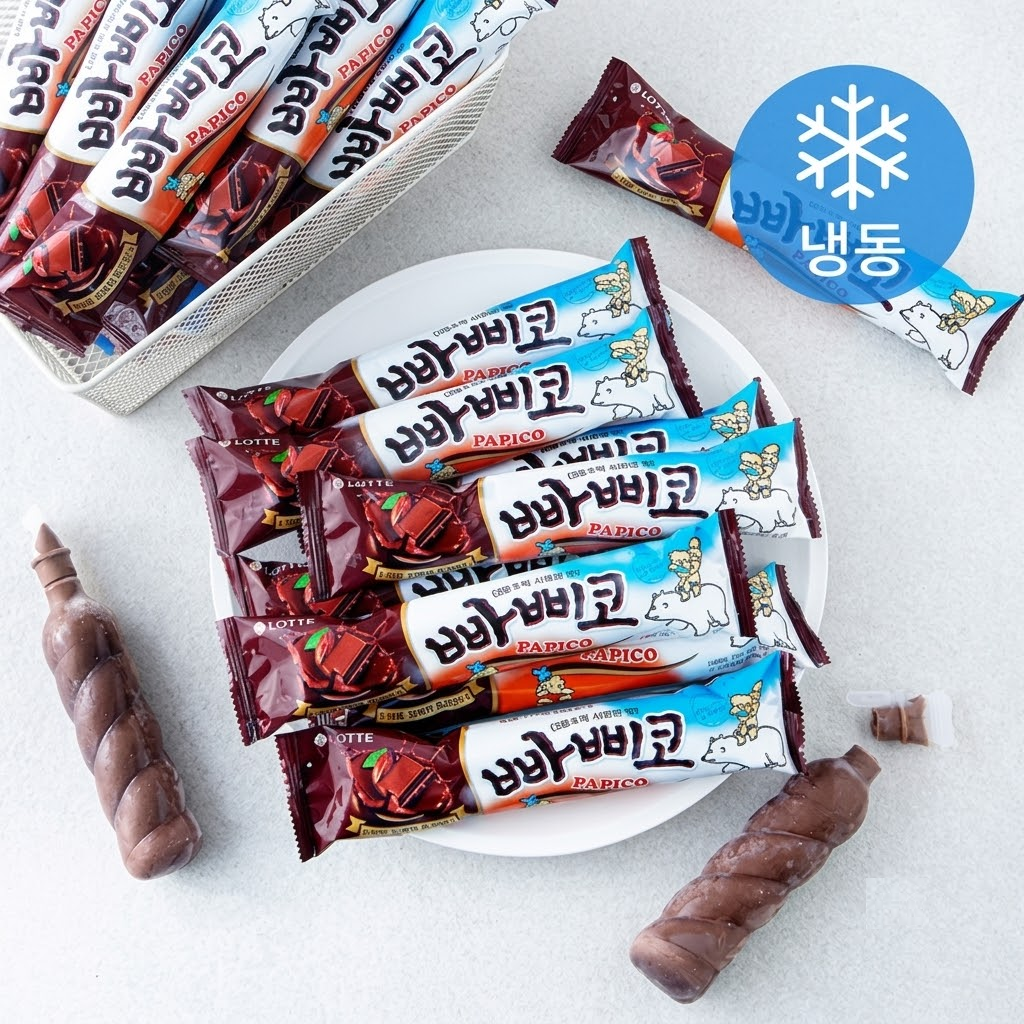 Korean Ice Pop  – 8 Popular Flavors Ice Bar  아이스바 빠삐코 폴라포 쭈쭈바 탱크보이 뽕따