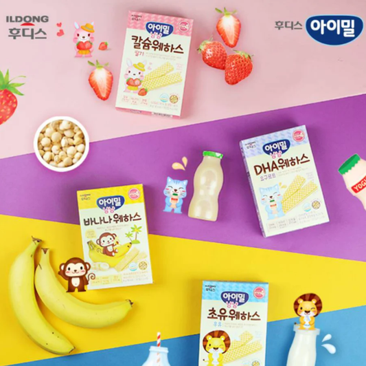 [Ildong Foodis] Baby Calcium Wafer 36g 일동 후디스 아이밀 웨하스 4종세트