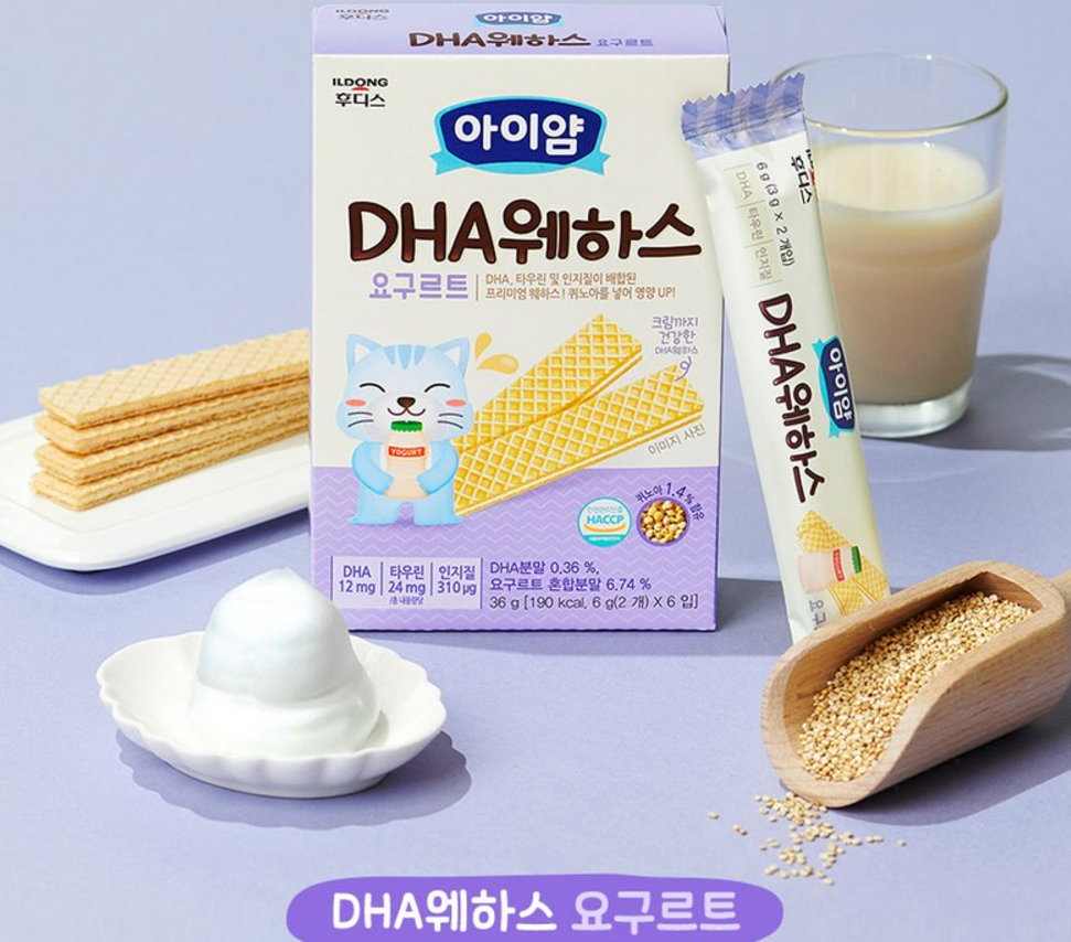 [Ildong Foodis] Baby Calcium Wafer 36g 일동 후디스 아이밀 웨하스 4종세트