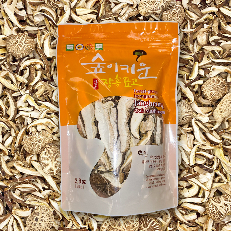 [Jeongnamjin] Jangheung Dried Oak Mushroom (Shiitake) 80g   장흥 마른 표고버섯