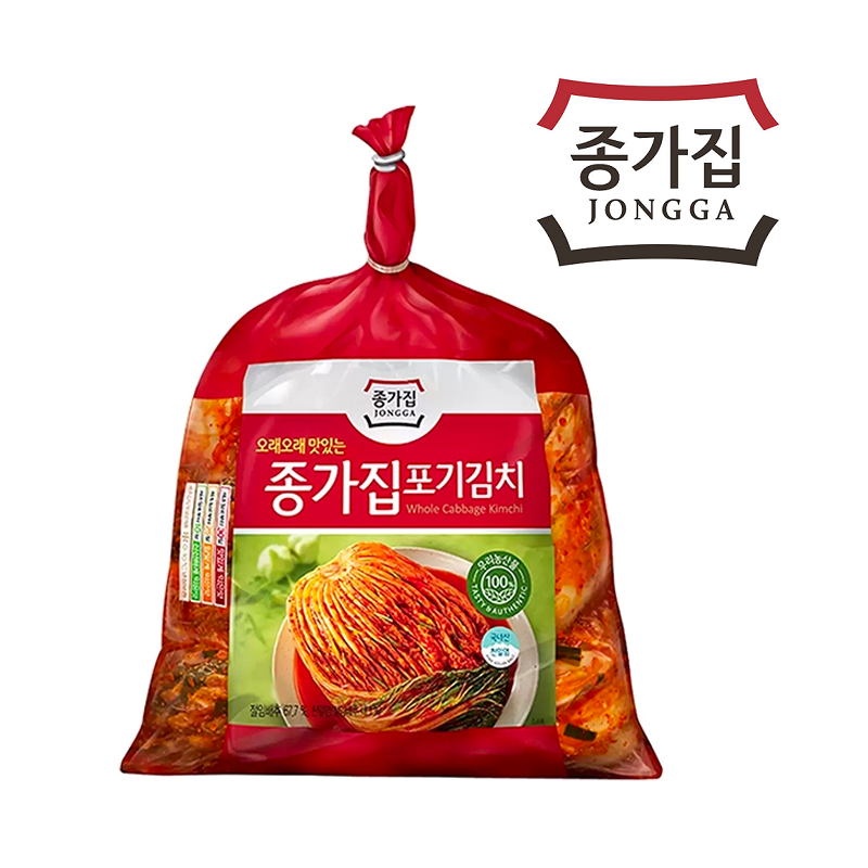 [Jongga] Fermented Napa Cabbage Poggi Kimchi (Whole) Halal  1kg  /3kg/5kg  종가 포기김치