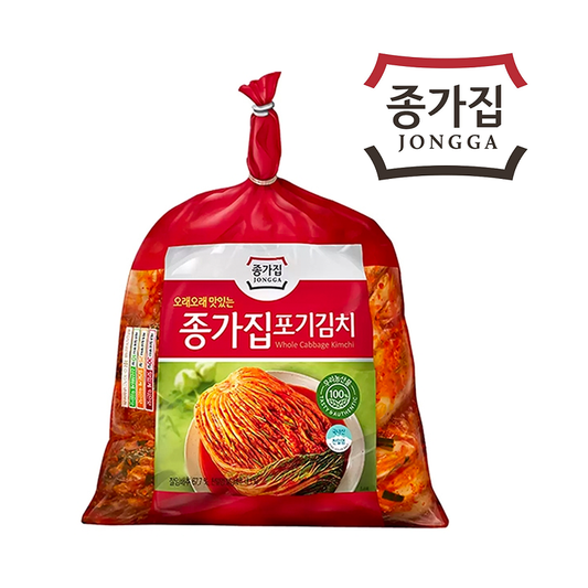 [Jongga] Fermented Napa Cabbage Poggi Kimchi (Whole) Halal  1kg  /3kg/5kg  종가 포기김치