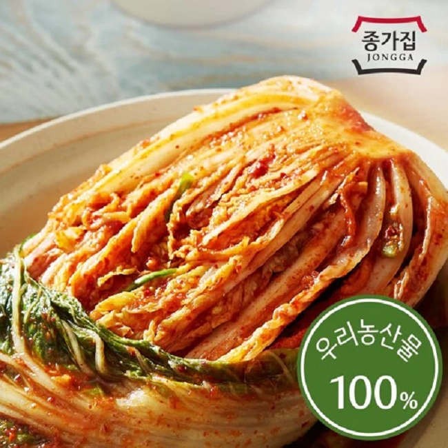 [Jongga] Fermented Napa Cabbage Poggi Kimchi (Whole) Halal  1kg  /3kg/5kg  종가 포기김치