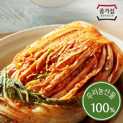 [Jongga] Fermented Napa Cabbage Poggi Kimchi (Whole) Halal  1kg  /3kg/5kg  종가 포기김치