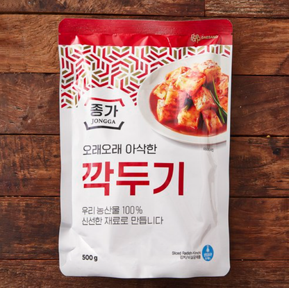 [Jongga] Kaktugi Cut Radish Kimchi  Halal 500g 종가 깍두기