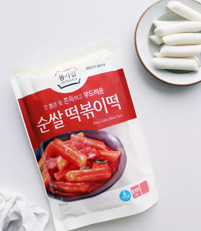 [Jongga] Rice Cake Tteok-bokki (Stick Type) 500g / 1kg  Halal 종가 순쌀떡볶이떡
