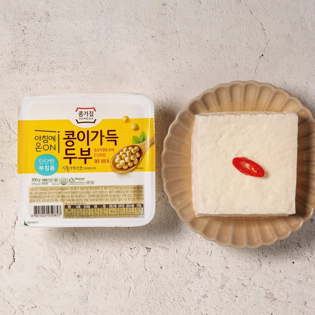 [Jongga] Soy-Rich Tofu Assortment (3 Types) 종가집 콩이 가득 두부 (부침용 / 찌개용 / 순두부)