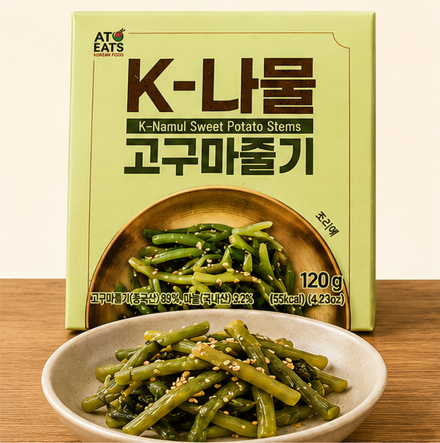 [K-Namul] Korean Namul Side Dish 120g (4 Types)  K-나물 고사리 고구마줄기 무청시래기