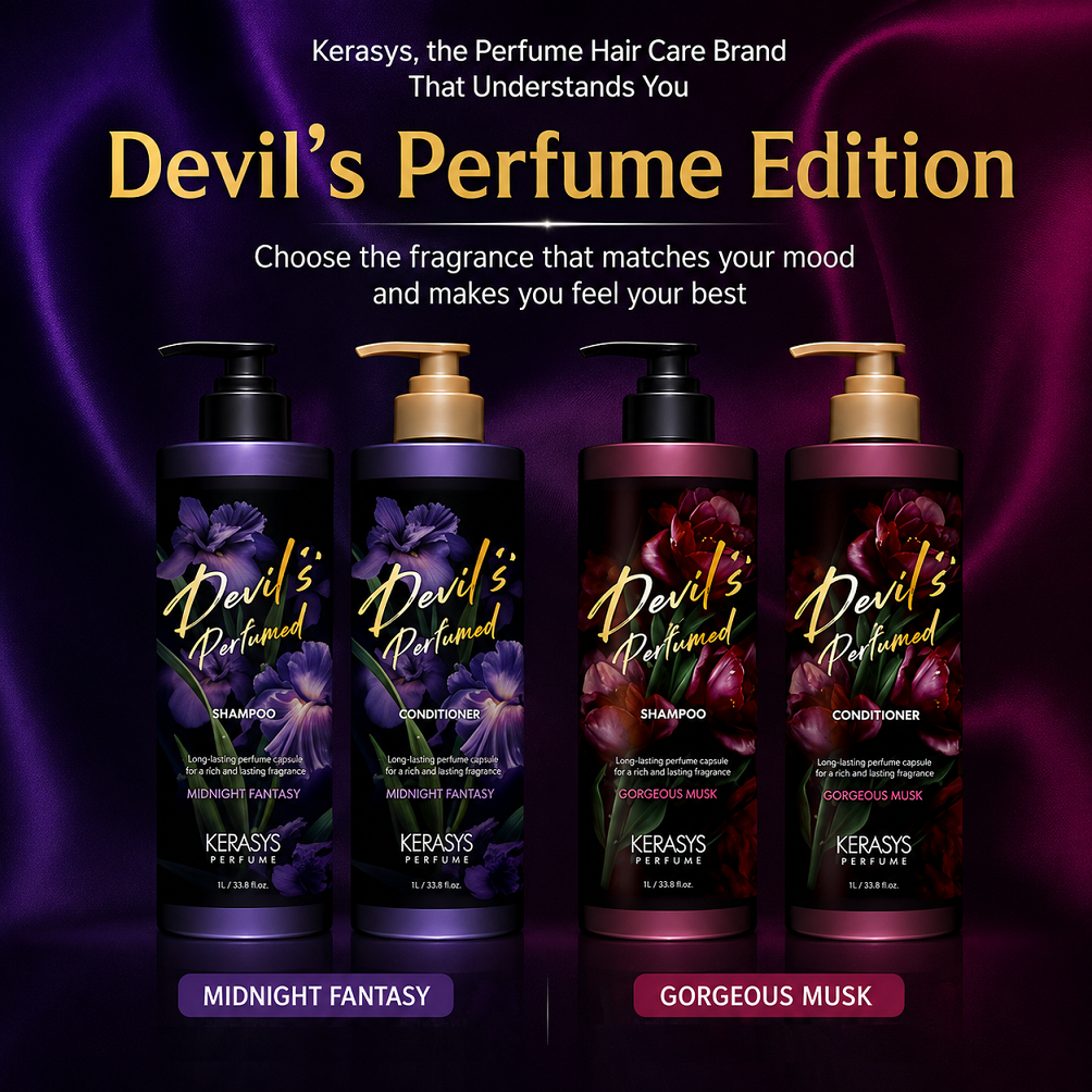 [Kerasys] Devil's Perfumed Shampoo & Conditioner 1L
