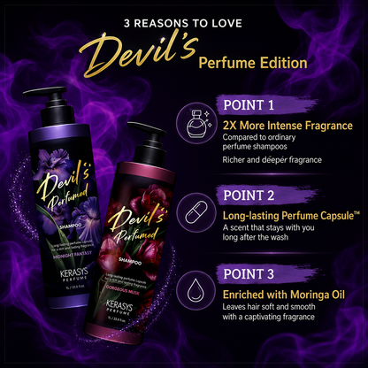 [Kerasys] Devil's Perfumed Shampoo & Conditioner 1L