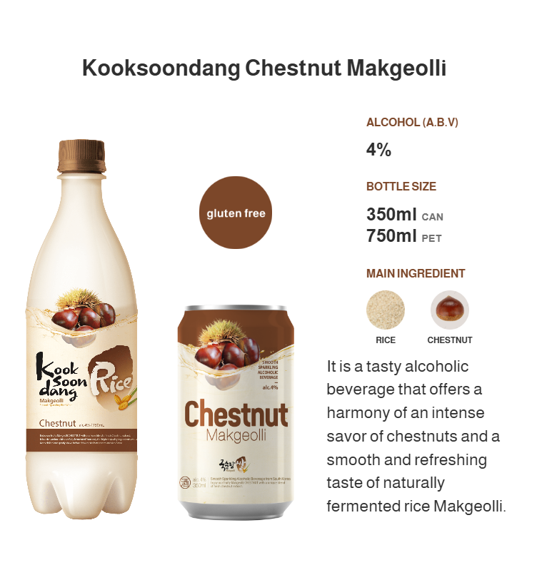 [Kooksoondang] Korea Flavored Makgeolli Rice Wine 750ml (5 favors)쌀막걸리