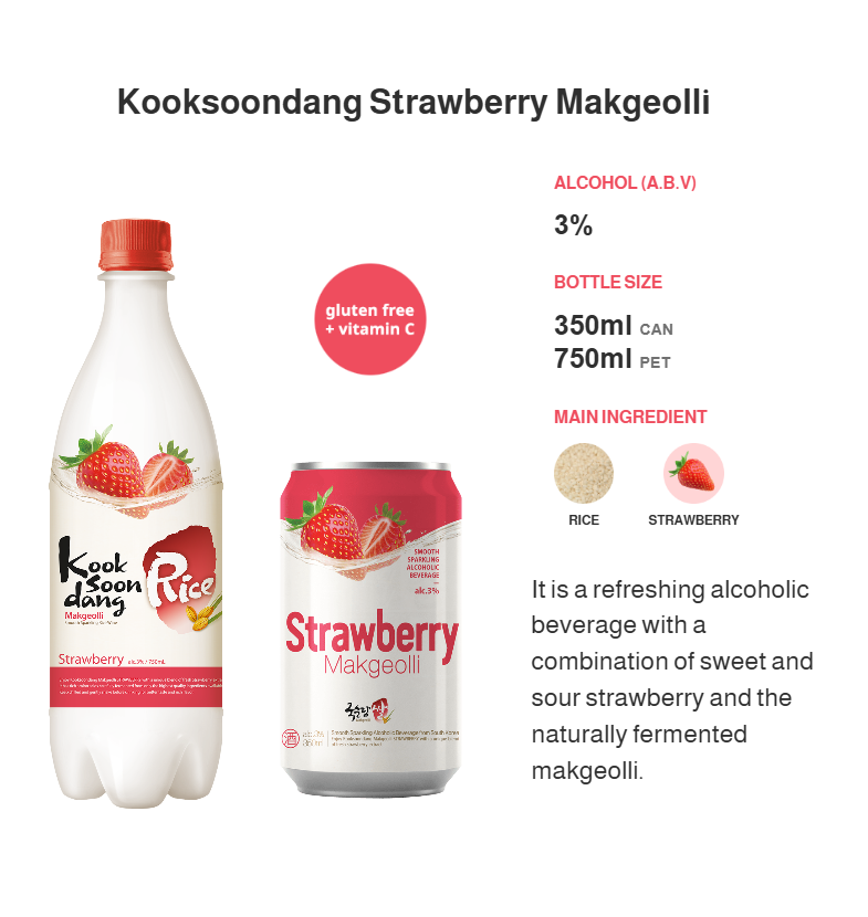 [Kooksoondang] Korea Flavored Makgeolli Rice Wine 750ml (5 favors)쌀막걸리