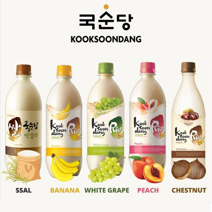 [Kooksoondang] Korea Flavored Makgeolli Rice Wine 750ml (5 favors)쌀막걸리