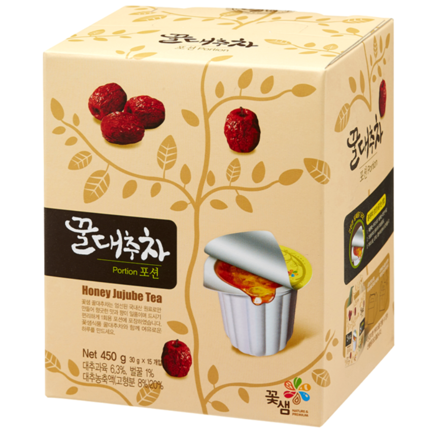 Kotsam Honey Flavors Tea 30gx15P 꽃샘 유자차 -포션  대추차- 포션  생강차-포션