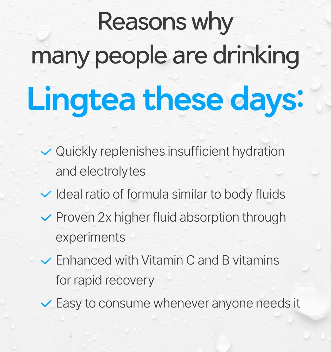 [Lingtea] Hydration Tea Sticks (3 Favors) 10 sticks x 11.6g 링티 수분 보충 티 스틱