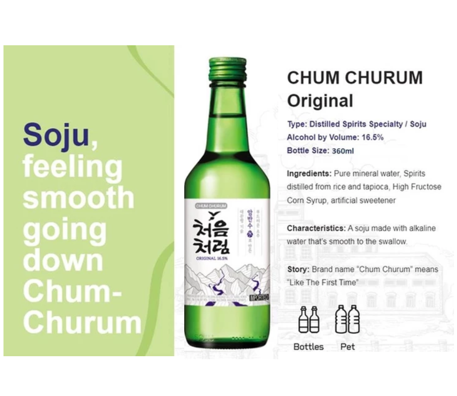 [Lotte] Liquor Chum Churum Original Soju 360ml / 16.5%  처음처럼 (소주)