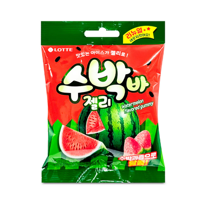 [Lotte] Jellycious Watermelon Gummy 56g 롯데 수박바 젤리