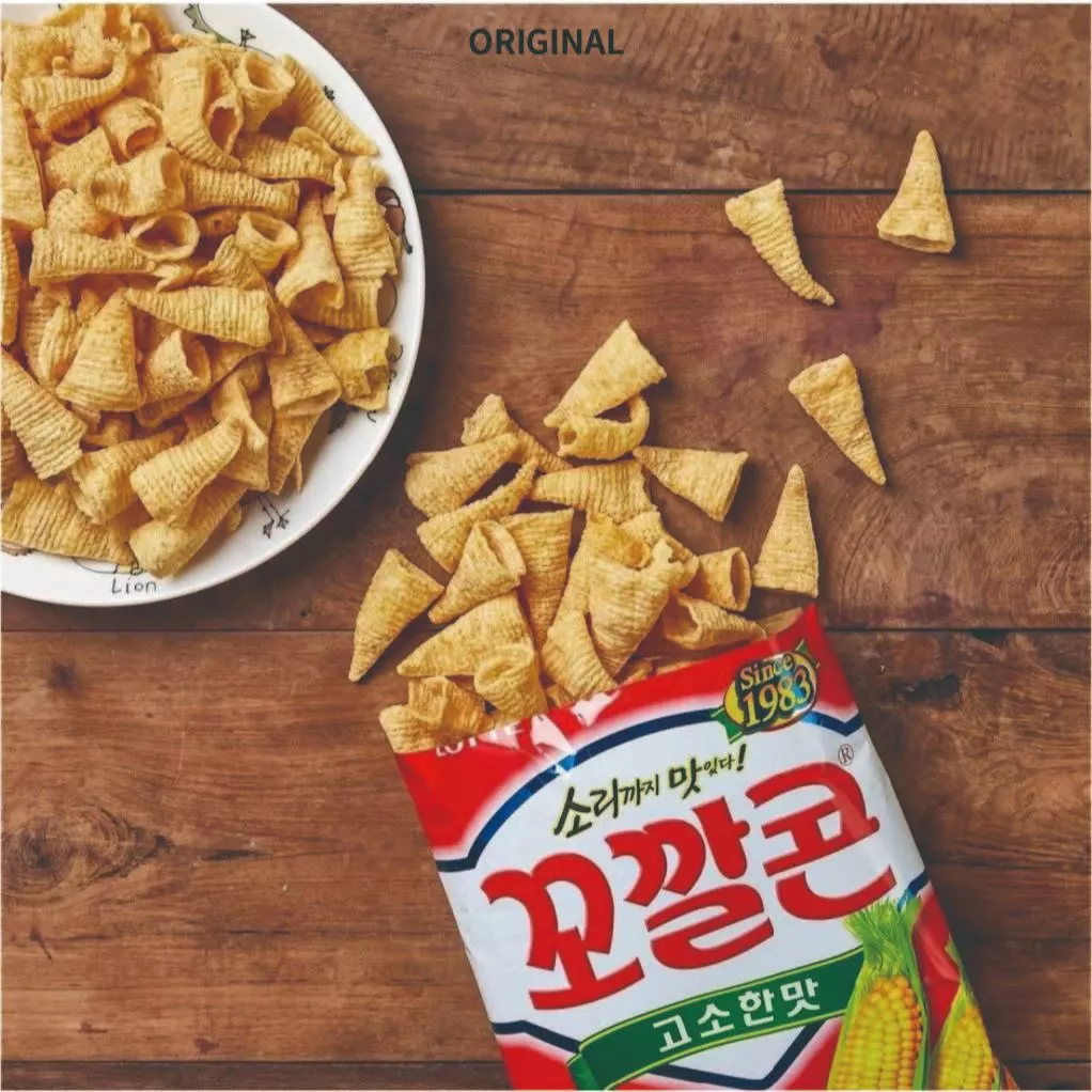 [Lotte] Kokkal Corn Snack (Original, Spicy Sweet ,Grilled) 67g 꼬깔콘 고소한맛, 군옥수수맛, 매콤달콤한맛