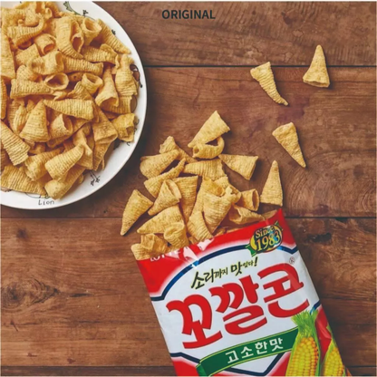 [Lotte] Kokkal Corn Snack (Original, Spicy Sweet ,Grilled) 67g 꼬깔콘 고소한맛, 군옥수수맛, 매콤달콤한맛