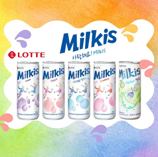 [Lotte] Milkis Carbonated Soda Drink  Halal 250ml  롯데 밀키스 탄산음료