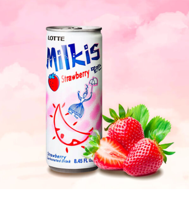 [Lotte] Milkis Carbonated Soda Drink  Halal 250ml  롯데 밀키스 탄산음료