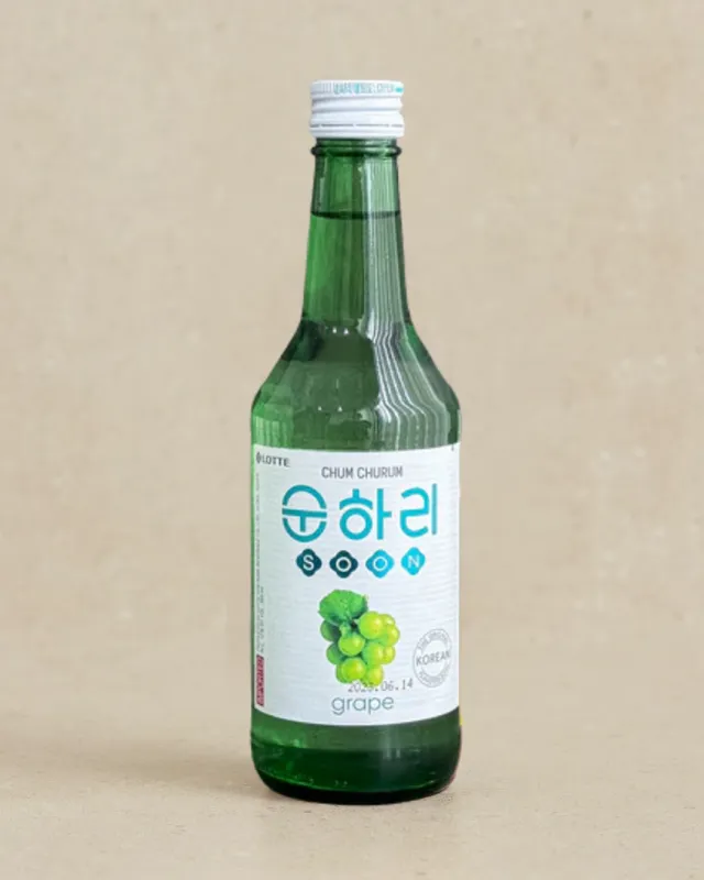 [Lotte] Liquor Chum Churum Grape Soju 360ml / 12% 순하리 포도 (소주)
