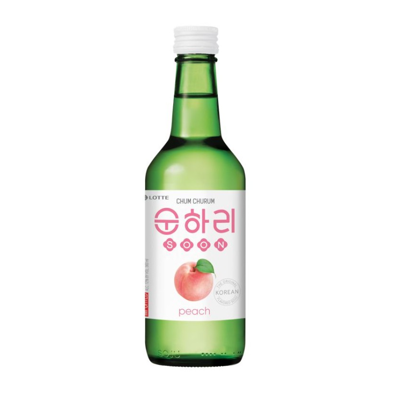 [Lotte] Liquor Chum Churum Peach Soju 360ml / 12% 순하리 복숭아 (소주)