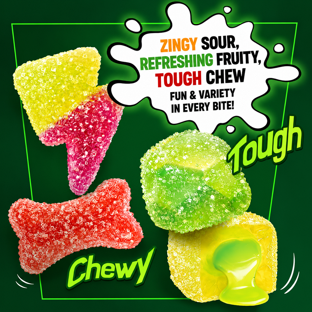 [Lotte] Sour Master Chewy Gummy Candy 2 Flavours 50g/51g 짱셔요 후르츠 콜라