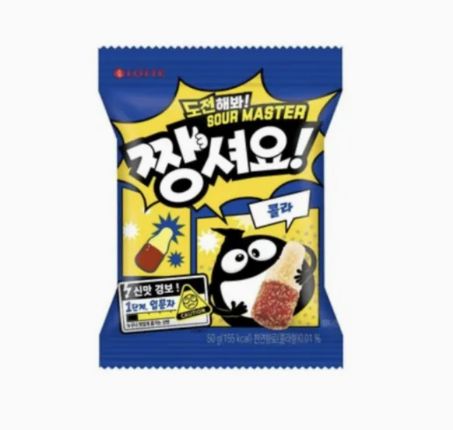 [Lotte] Sour Master Chewy Gummy Candy 2 Flavours 50g/51g 짱셔요 후르츠 콜라