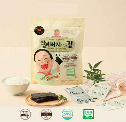 [Manjeon Gim] Organic Seaweed 2gx28P Halal  [만전김] 유기가공식품 인증 할아버지가 만든 김
