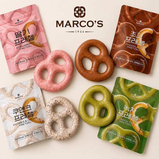 [Marco’s] Cream Pretzel Snack – 4 Flavours 60g 마르코스 프레첼 4종