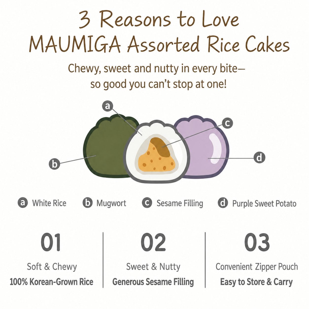 [Maumiga] Assorted Golden Syrup Rice Cake 200g (Halal)  마음이가 모돔 꿀떡(할랄)