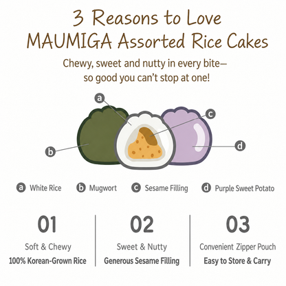 [Maumiga] Assorted Golden Syrup Rice Cake 200g (Halal)  마음이가 모돔 꿀떡(할랄)