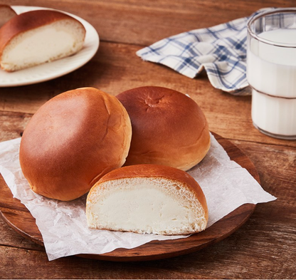 [MorningSmile] Fresh Milk Real Cream Bread 65g x 6P 아침미소목장 우유 생크림 빵 (냉동)
