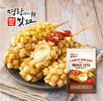 [Myeongrang Sidae] Cajun Potato Mozzarella Hotdog 120gx4pcs 명랑시대 케이준감자 통모짜 핫도그