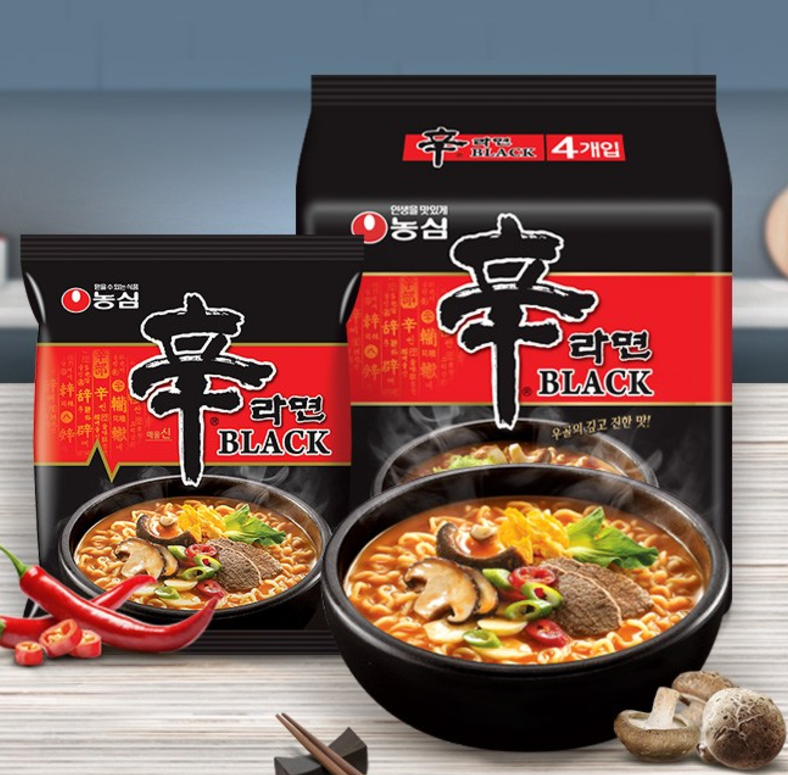 [NongShim] Black Shin Ramen 130gx4p  농심 신라면 블랙 멀티