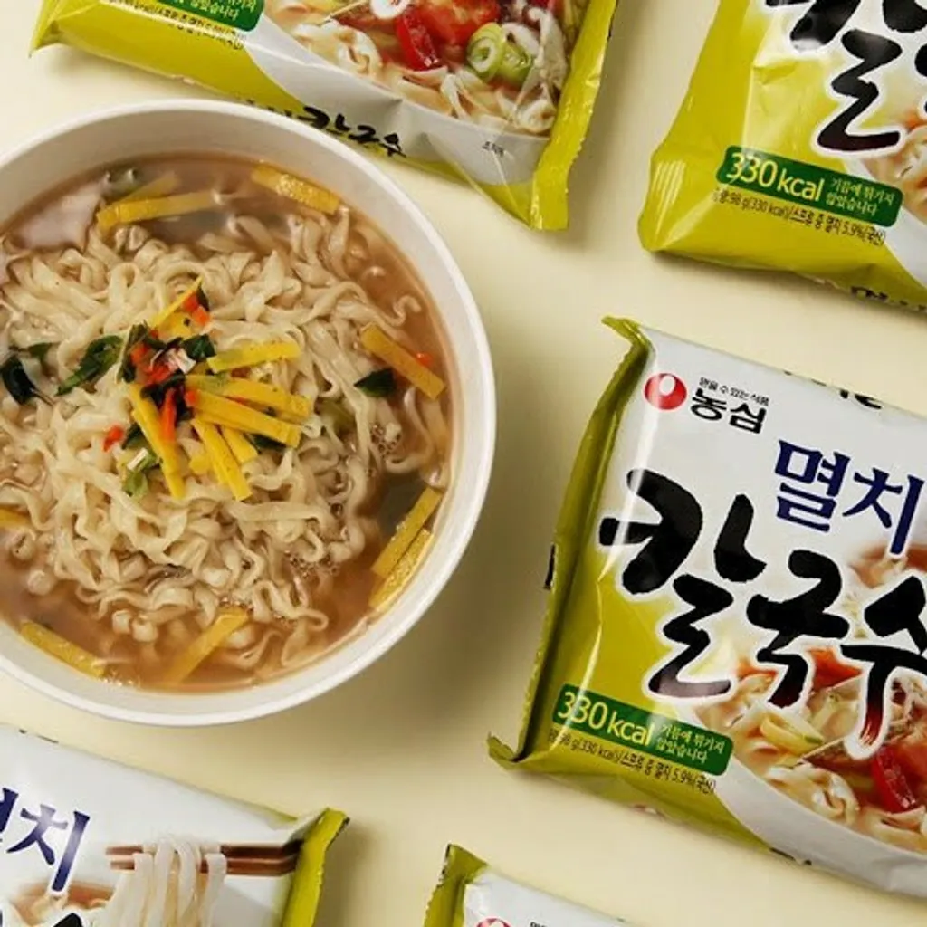 [Nongshim] Anchovy Kal Guk Soo 98g x 5P  농심 멸치 칼국수