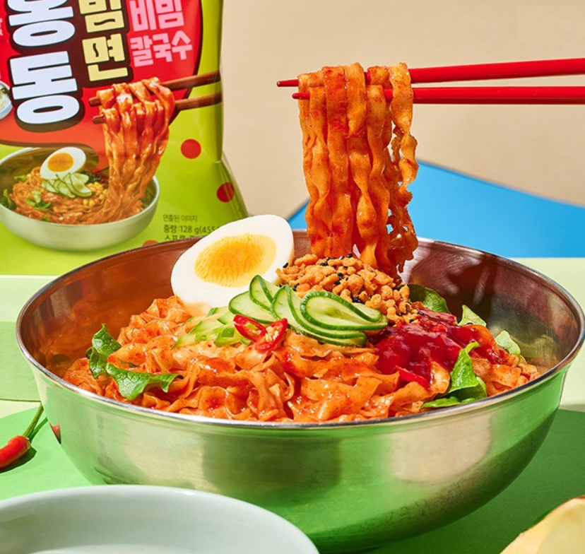 [Nongshim] Baehongdong Bibim Kalguksu 128gx4  배홍동 칼빔면