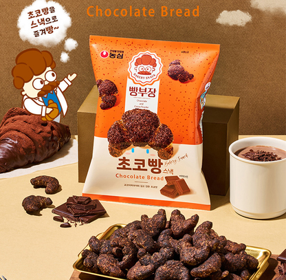 [Nongshim] Ppang Bujang Bakery Snack 55g (Salted Butter, Chocolate & Matcha) 농심 빵부장 베이커리 스낵