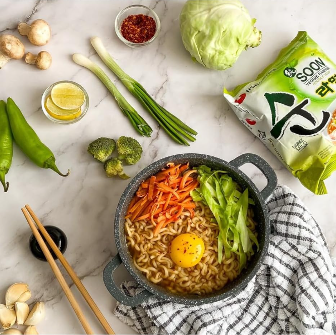 [Nongshim] Vegan Soon Veggie Ramen Halal 112g x 5p | Halal 농심 순라면 멀티팩