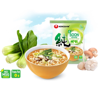 [Nongshim] Vegan Soon Veggie Ramen Halal 112g x 5p | Halal 농심 순라면 멀티팩