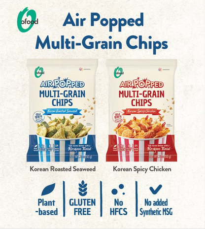 [O'Food] Air Pop Multigrain Snack 50g 오푸드 에어팝 뻥튀기 스낵 2종 (양념치킨맛 / 구운김맛)