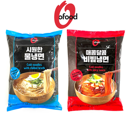 [O’Food] Chewy Cold Noodle (Spicy Bibim 410g /Mul Naengmyeon 780g) 청정원 오푸드 시원한 물냉면/ 매콤달콤 비빔 냉면
