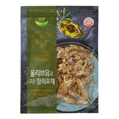 [Ocheon] Roasted Filefish with Olive Oil 150g 오천 올리브유로 구운 참쥐포채