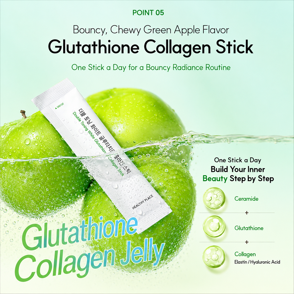 [Olive Young] Glutathione Collagen Stick (Apple Flavor - 14 Sticks) 글루타치온 콜라겐스틱