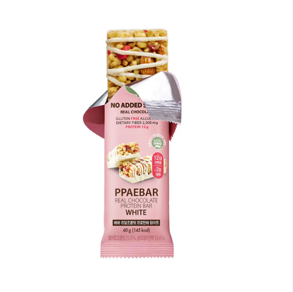 [Olive Young] PPAEBAR Real Chocolate Protein Bar 40g 빼바 프로틴바 다크 회이트 쿠키앤크림 그릭요거트